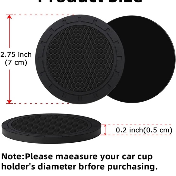 Auto Sport Car Cup Holder Insert Coaster Can 2 Pcs Pack Fit Lincoln Accessories - Picture 2 of 6